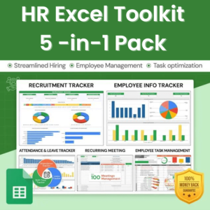 HR Excel Toolkit 5 in 1 Pack at